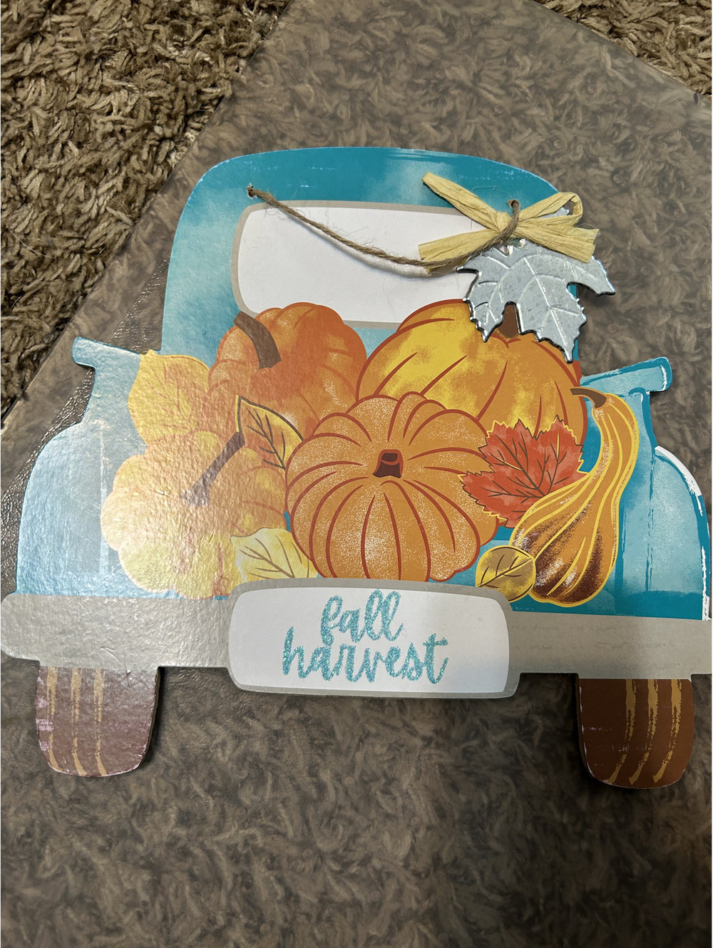 Fall Harvest Truck Wooden Wall Hanging Decoration